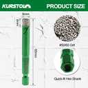 Porcelain Tile Diamond Drill Bits - Dry Diamond Hole Saw Set for Ceramic Marble Granite Stone,Diamond Core Drill Bit Kit Quick Change Shank Fixed on Drills,No.K2(5pcs 8mm)