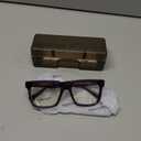 VISOONE Rectangle TR90 Blue Light Blocking Glasses Computer Eyewear with Preppy Look for Women and Men Cougar (Violet Indigo)