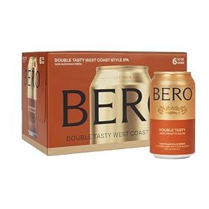 2 x BERO Double Tasty West Coast Style IPA Non-Alcoholic Beer, 6-PK Hoppy IPA-Style Craft Brew, NA Beer by Tom Holland, Alcohol-Free Drinks, Bold Hoppy Flavor, Alcohol Alternative Beverages for Any Event (Best Before 10/09/2026)