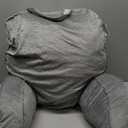 Reading Pillow for Sitting in Bed Adult,Back Pillow for Bed Sitting Up,Backrest Back Support Chair Pillow, College Dorm Essentials for Girls and Boys, Velvet Grey L