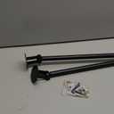 MYOYAY Corner Garment Rod 34 inches 2 Pack Industrial Pipe Clothes Hanging Bar For Corner Angle Adjustable Wall Mounted Clothes Rack Black Space Saving Metal Dryer Rails