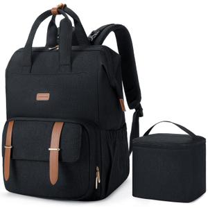 Mommore Breast Pump Bag Backpack for Spectra S1,S2 Medela with Cloor Storage Bag Travel Diaper Bag Backpack for Working Moms with 15.6 inch Laptop Sleeve, Black