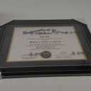GraduationMall 8.5x11 Diploma Frame with Black over Gold Mat or Display 11x14 Document without Mat, UV Protection Acrylic, Black with Silver Beads (11x14 or 8.5x11 with Mat, Black With Silver Beading)