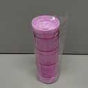 BYLWORKOUT 3-Layer Protein Powder Travel Container with Funnel and Keychain | Portable Food Storage Organizer for Gym, Fitness, Kitchen, Camping, Hiking, and Travel (Pink)
