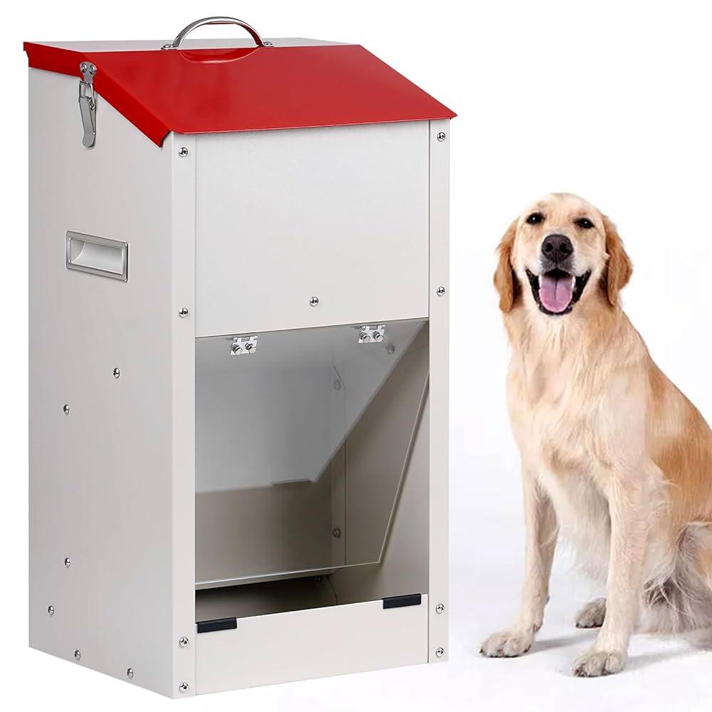 Dog Feeder Outdoor Dog Feeder for Large Dogs Large Breed Dog Food Dispenser