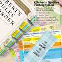 Index Tabs for Robert's Rules of Order Newly Revised, 12th Edition, 90 Color-Coded & Laminated Book Tabs with Alignment Guide (Book Not Included), Repositionable and Long-Lasting