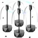 Fly Fans for Tables, Fly Repellent Fan Outdoor Indoor Keep Flies Away, Fly Repellent Fans for Tables with Holographic Blades for Picnic, Party, Restaurant, Kitchen, and BBQ, 4 Pack Black