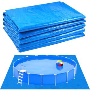 16 x 16 Ft Pool Ground Cloths,Swimming Pool Waterproof PE Swimming Pool Liner Pad for Protect Above Ground Pool Blanket for 8ft to 15ft Frame Above Ground Pools Accessories Prevents Punctures