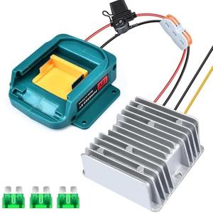 18V to 12V Step-Down Converter for Makita 18V LXT for Power Battery Adapter Wheel, DC 12V 15A 180W Buck Converter Regulator with 30A Fuse & Wire Terminal for Golf Cart RC Car Truck Light & DIY