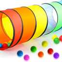 Kids Play Tunnel Set for Toddlers Double Tunnels for Indoor and Outdoor Fun | Pop-Up Crawl Tunnels for Babies, Toddlers, and Pets | Easy to Set Up, Store, and Transport | Durable and Breathable (1 Pk)