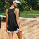 RUNNING GIRL Womens Workout Tops for Women Racerback Tank Tops Yoga Shirts Athletic Running Tank Tops Sleeveless Gym Clothes (Black, M)