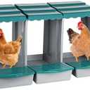 Chicken Nesting Boxes, 3 Compartment Chickens Egg Laying Nest Boxes for Hens, Egg Collection for Chicken Coop