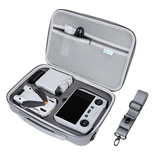 Skyreat Mini 3 Pro Case, PU Leather Hard Carrying Case Compatible with DJI Mini 3 Pro Drone and Accessories