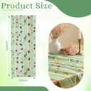 BINBE 1pcs Daisy Spring Table Runner Embroidery Gauze 10FT Florals Seasonal Tulle Holiday Birthday Kitchen Dining Table Decor for Home Party Sage Green