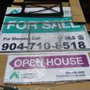 2 Pack ListWithFreedom "For Sale" and "Open House" Stands,  Sign with Stakes, For Sale  Signs for Real Estate, Yard Sign for Home House Real Estate