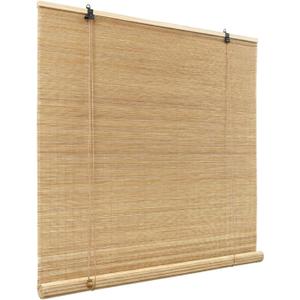 Bamboo Blinds for Interior Windows, Custom Bamboo Shades for Indoor Windows, Light Filtering, Easy to Install, Bambo Roll Up Blinds for Outdoor Patio, Decks, Porch, Backyards, 45"W x 64"H