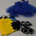 Halloween Costume for Adult Women,Goggles/Yellow Beanie/Blue Dress/Suspenders/Gloves Halloween Costume Accessories 4 Pcs Halloween Costume Accessories Adults-Yellow Beanie Hat/Goggles/Gloves/Suspenders for Halloween Dress Up