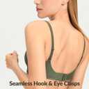 Wireless Bras Full Coverage Supportive Minimizer Bra Smooth Comfort T-Shirt Sleep Bras No Underwire (Green, S)