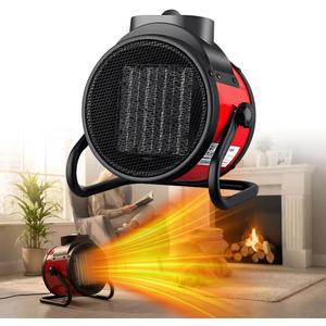 Saker Powerful Portable Heating Cannon,High Power Ceramic Space Heater, 3000W Fast Heating with Adjustable Thermostat for Large Room, Quiet Oscillation & Overheat Protection