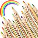 ThEast Party Favors Rainbow Pencils 30 Pieces, Back to School Supplies for Teens, 4 in 1 Colored Pencils for Kids, Goodie Bags Stuffers, Classroom Gifts