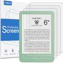 CoBak 3 Pack Anti-Glare Matte Screen Protector for 6" Kindle 2024 and 2022 (11 Generation) Kobo Nia, and PocketBook - High Clarity, Fingerprint Resistance, Anti-Bubble PET Film (Clear)