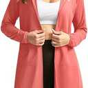 Women's UPF 50+ Swim Cover Up Sun Protection Hoodie Long Jacket SPF Lightweight Beach Cover Ups for Women XL