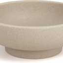 YMXYJM Large Decorative Bowl, Modern Handicraft Resin Bowls for Home Decor, Decorative Fruit Bowl for Kitchen Counter, Stylish Key Bowl for Entry Table, Artificial Stone Resin Beige
