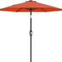 AreShark 7.5FT Patio Umbrella Table Market Umbrella with 6 Sturdy Ribs, Button Tilt/Crank, Heavy-Duty Outdoor Umbrellas for Pool, Deck, Garden and Backyard, Orange