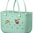 Baonat Beach Bag Rubber Tote Bag - Waterproof Travel Bag for Women Washable Tote Bag Handbag for Sports Beach Market Pool