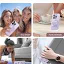 2 x typecase Folding Phone Stand: Foldable Smartphone Holder for Desk - Ultra Thin Adjustable Kickstand - Magnetic Phone Grip Home Desk Accessories Compatible with Phone Tablets (Purple Glitter)