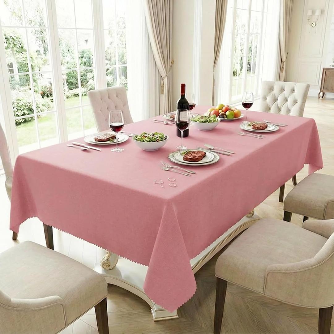 HX&OD Rectangular Tablecloth Cationic Fabric Waterproof Stain Resistant Wrinkle-Resistant for Home/Decoration/Party/Buffet/Wedding/Dining Room/Camping