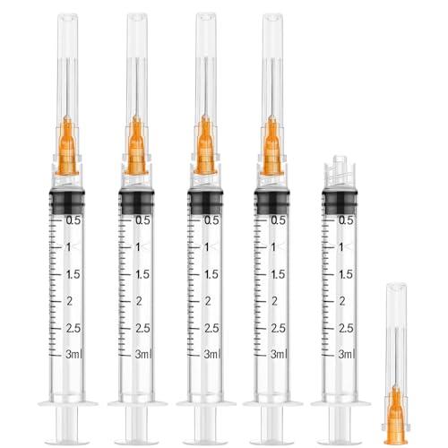 3ml Syringe with Needle,25G 1 Inch Needle,100 Pack individually packaged , 5ml Syringe with Needle,21G 1.5 Inch Needle,25 Pack individually packaged