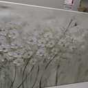 MLART99 Modern Artwork Wall Decor White Flowers Picture Art 24"x48" Plant Wall Art Decorations for Living Room Office
