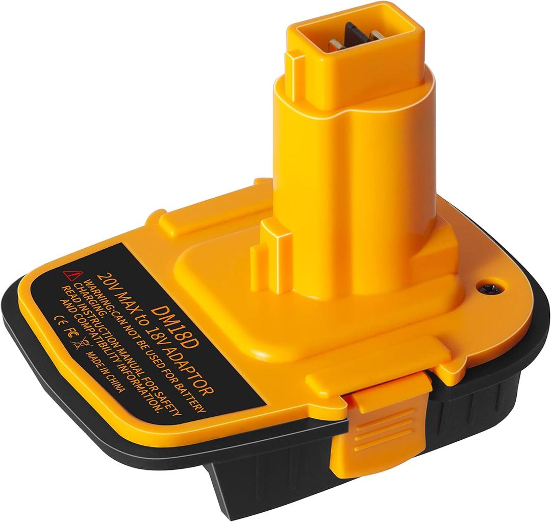 Battery Adapter DM18D with USB,Replacement DCA1820 Battery Adapter,Compatible with Dewalt 18V Tools (1 Pack)