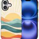 for iPhone 17 Case,Hybrid 2-Layer Hard Shell + Silicone Protective Case -Resistant Shockproof- Sunrise Mountain Peak