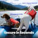 VIVAGLORY High Buoyancy Dog Life Vest, Swimming Vest with Handle, Dog Life Jacket for Swimming & Boating, Buoyancy for Puppy Doggy, S, Red