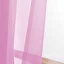 OWENIE Sheer Pink Curtains, Sheer Curtains 84 inch Length 2 Panels Set, Rod Pocket Voile Fimly Sheer Drapes for Living Room/Bedroom, 2pcs, Each 42" W x 84" L