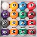GSE Games & Sports Expert 2 1/ 4-Inch Professional Regulation Size Billiards Balls Set, Standard Set of 16 Pearl Style Pool Balls for Billiard Table, Pool Table Accessories, Pearl Style Balls