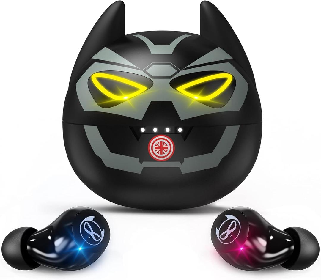 Earbuds for Kids Cute Design in-Ear Wireless Earphones for Kids Boys Adult Bluetooth 5.0 Waterproof Sport Stereo Headphones with Mic for iPhone/Android