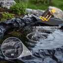 Pond Liner,28 Mil PE 15 x 20 FT Black Pond Liner Large Pond Liner for Outdoor Fish Ponds,KOI Pond,Duck Pond,Waterproof Pond Equipment,Pond Supplies.