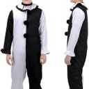 Pigmiss Kids Art The Clown Terrifying Costume Horror Mask Killer Scary Halloween Masquerade Party Cosplay Outfits (110cm, Black)