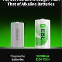 EBL Rechargeable C Batteries 5000mAh Ni-MH C Size Battery, Pack of 8