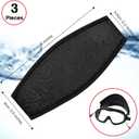 Skylety 3 Pieces Neoprene Mask Strap Cover Neoprene Diving Mask Straps Hair Protector Wrap for Dive and Snorkel Masks Water Sports