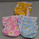 SlowTon Washable Dog Diapers Female - 3 Pack No Leak Reusable Doggie Puppy Diaper with Adjustable Buttons, Comfortable Female Dog Diapers for Heat Cycle Period Small Medium Large Dogs (M) (Medium14''-19''Waist))