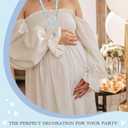 Winnie Baby Shower Pacifiers Necklace for Girls, It's a Girl Baby Shower Favors, 30 Blue Acrylic Pacifiers with Blue-Ribbon, Pooh Pacifier-Necklace Gifts, Girl Bear Party Decorations