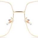 Dollger Blue Light Blocking Glasses women Anti Glare UV Filter Computer Gaming Glasses Retro matal square Eyeglasses Frame