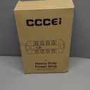 CCCEI Heavy Duty Power Strip Surge Protector, Metal 8 Outlets Power Strip for Appliance. Garage Shop Industrial Workbench 15 AMP Outlets Strip. 10FT Extension Cord. Set