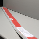 1" Rise Threshold Ramps for Doorways 40'' L Floor Transition Strip Self-Adhesive Wheelchairs Ramps, Edge Door Threshold Reducer Transition Strips for Home Steps (White)