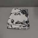 Black and White Outdoor Pillow Covers 18x18 Inch Waterproof Farmhouse Square Decorative Throw Pillows Covers for Patio Couch Floral Pattern Sofa Tent Pillowcases Set of 2