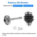 Rear Drive Shaft Yoke Joint Kit Compatible with Honda Rancher 420 TRX420FE 2010 Replacement for 40200-HR3-A20 40300-HP5-600